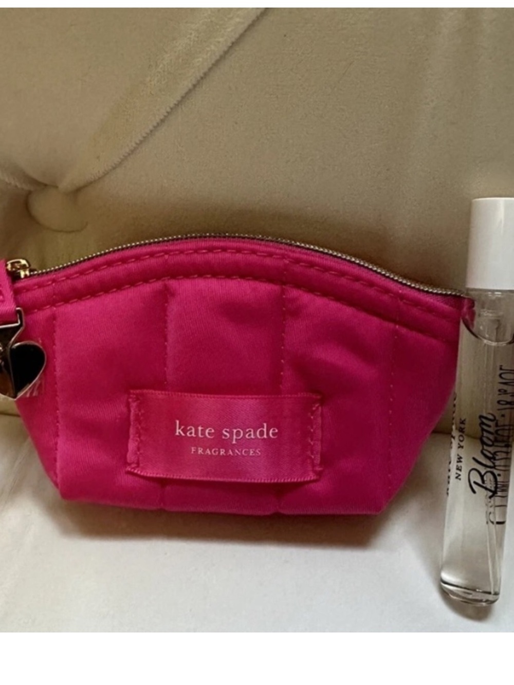 Kate Spade Bloom EDT (.25 oz.)Travel & Cute Mini Pouch, New!